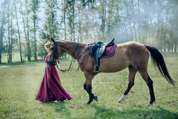 istock A beautiful girl and her horse 1044697774