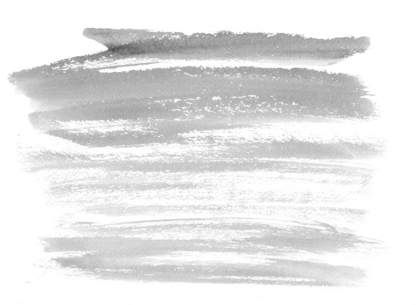 istock Stripes black and white watercolor on paper texture 1044701328