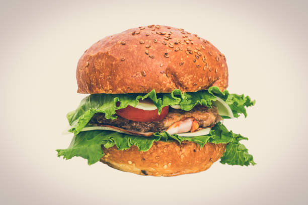 istock American burger isolated on white 1044703760