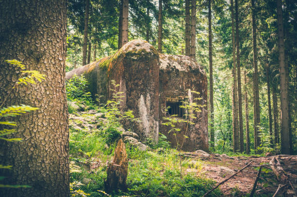 Abandoned bunker hidden in the forest in Czech Republic
