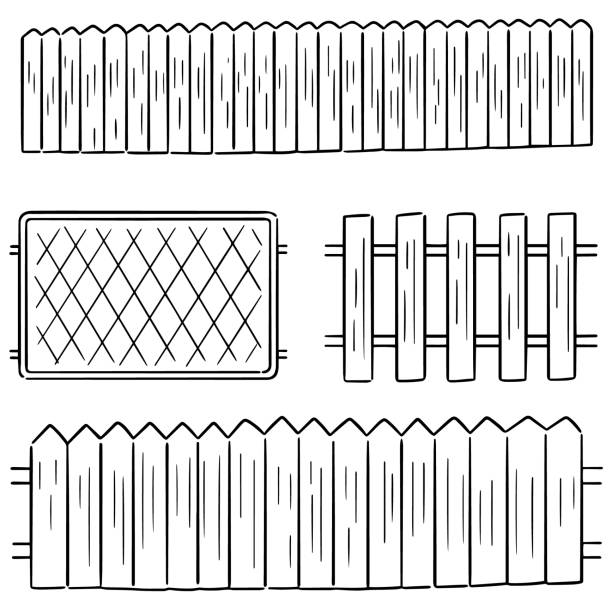 울타리  - paling stock illustrations