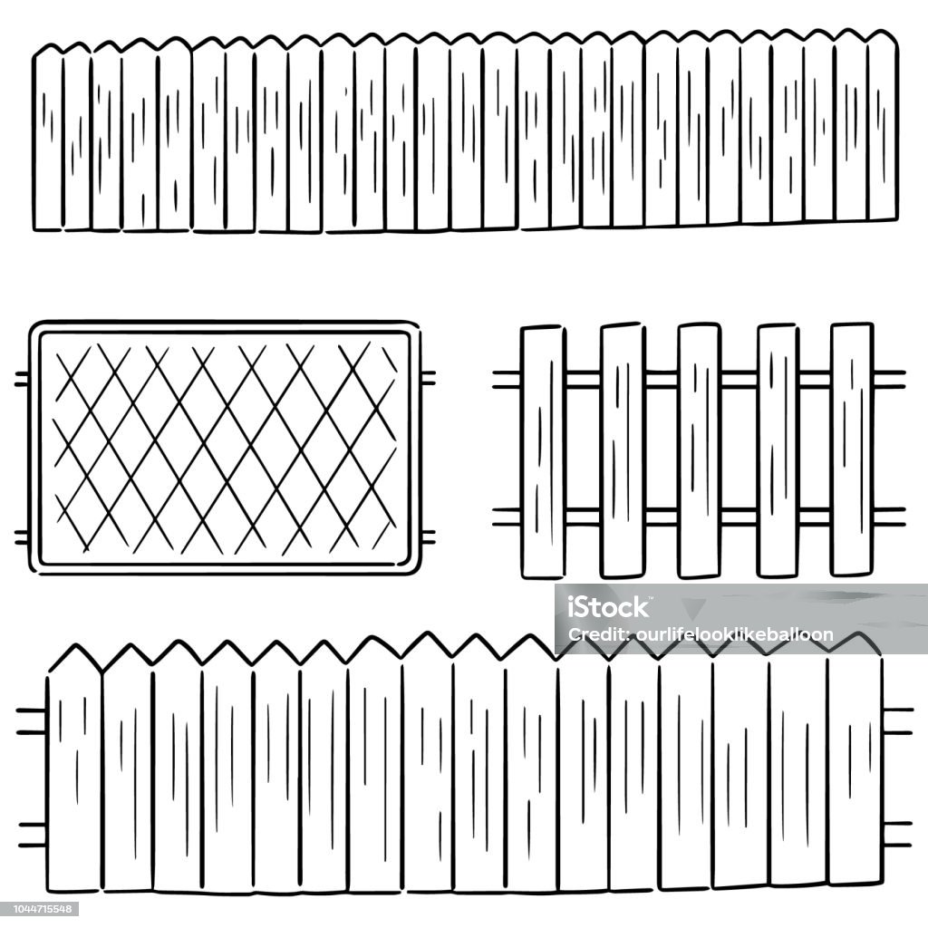 fence vector set of fence Fence stock vector