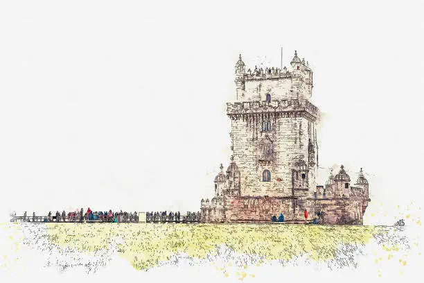 Photo of illustration. Torre de Belem or the Belem Tower is one of the attractions of Lisbon.