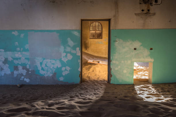 istock Abandoned ghost town of Kolmanskop in Namibia 1044722840