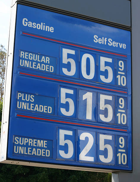istock $5 Gas Sign From Below 104472327