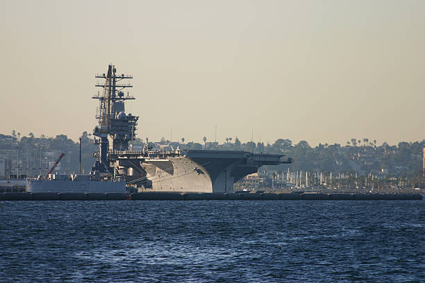 istock Aircraft Carrier in Port 104472472