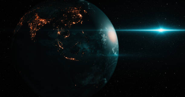 istock Planet Earth with lens flare 1044725378