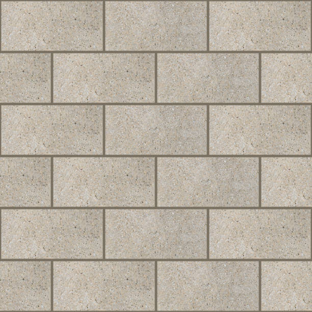 nahtlose aggregierte betonstein fliesen textur in creme - repeating tile stock-fotos und bilder