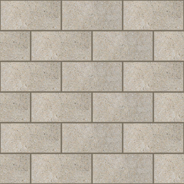 бесшовные агрегатные бетонные асфальтоукладчики плитки текстуры в сливках - paving stone sidewalk concrete brick стоковые фото и изображения