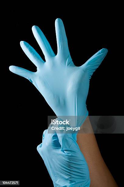 Gloving Stock Photo - Download Image Now - Allergy, Blue, Boundary