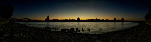istock Cologne Rhinepark sunset skyline 1044725844