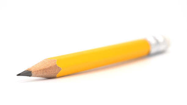 istock yellow pencil single isolated on white background. 1044732168