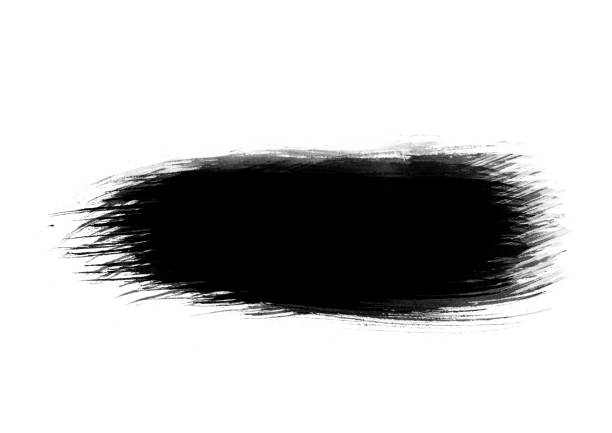 istock Black color graphic patches graphic brush strokes design effect element for background 1044735862