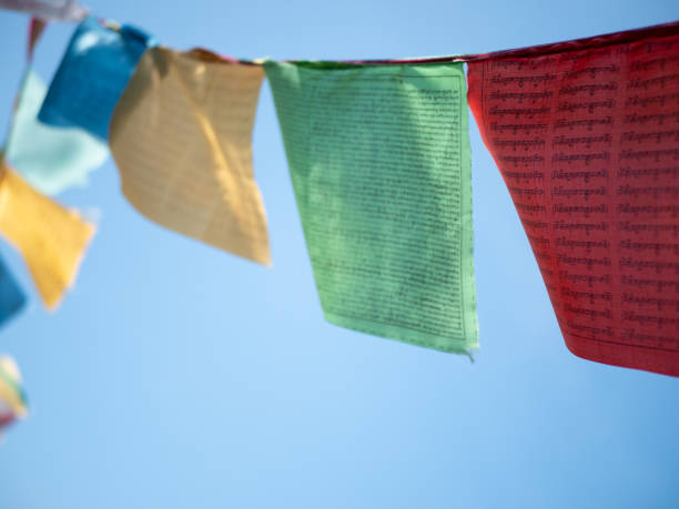 istock Colorful Pennants with blue Sky 1044736814