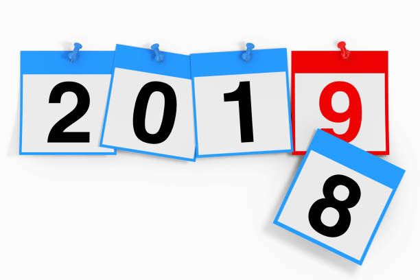 istock New 2019 Year Start Concept. Calendar Sheets with 2019 New Year Sign. 3d Rendering 1044741974