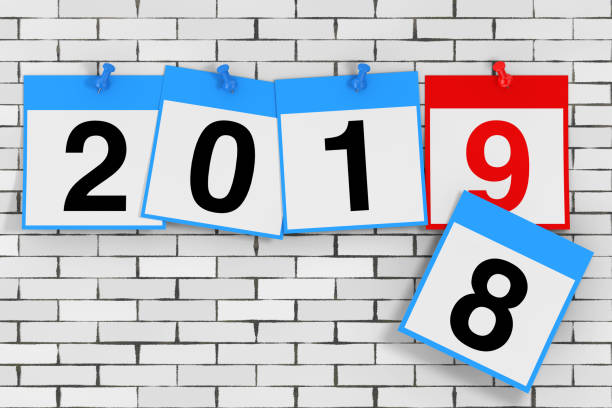 istock New 2019 Year Start Concept. Calendar Sheets with 2019 New Year Sign. 3d Rendering 1044743650