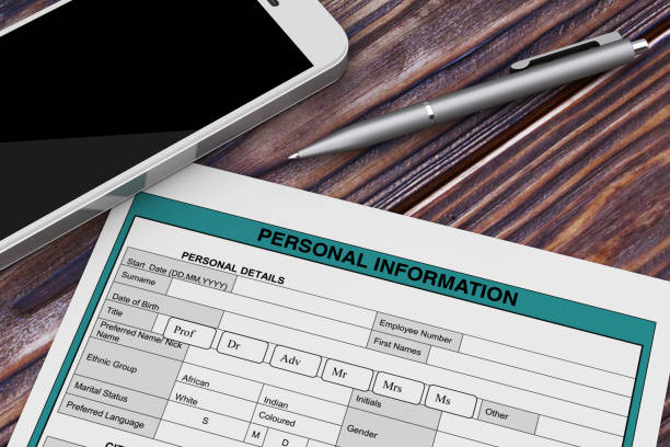 istock Personal Information Form near Mobile Phone and Pen. 3d Rendering 1044743754