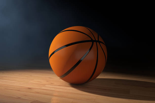 istock Orange Basketball Ball. 3d Rendering 1044744120