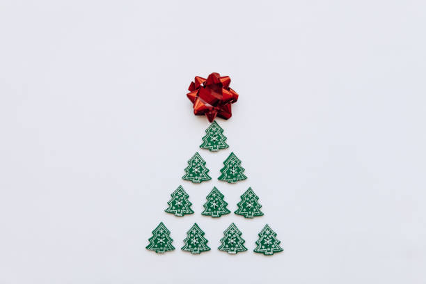 istock Christmas tree from other small wooden Christmas trees. 1044759470