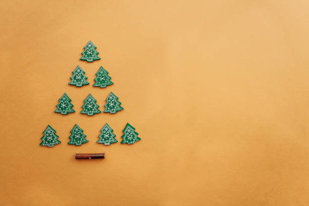 istock Christmas tree from other small wooden Christmas trees. 1044760646