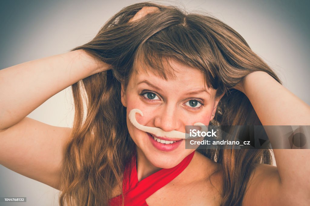 Attractive Funny Woman With Mustache Stock Photo - Download Image Now - Adult, Adults Only, Artificial - iStock Attractive Funny Woman With Mustache Stock Photo - Download Image Now - Adult, Adults Only, Artificial - iStock