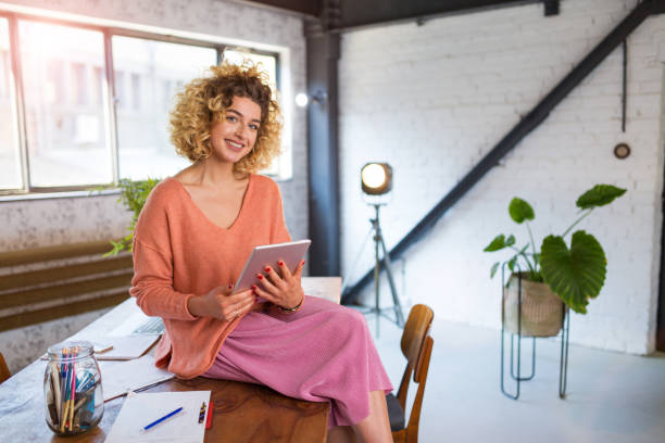 istock Creative businesswoman in office 1044768920