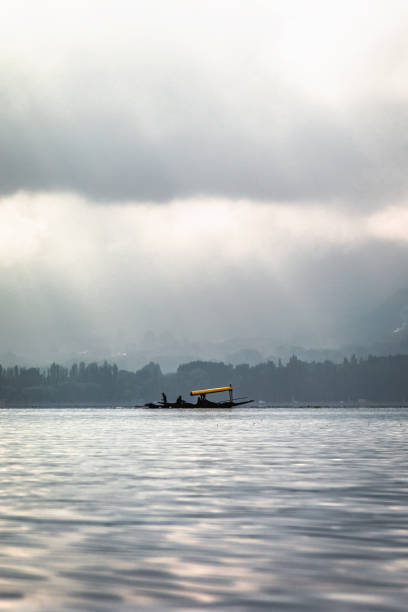 istock Dal lake and the minimal shikaras 1044777270