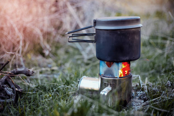 istock Pan for cooking on fire in the open air. 1044779562