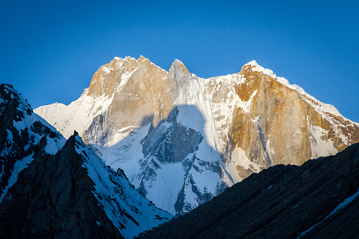 The mighty mount Shivling, mount Meru and its glacier, one of the most intense climb in the Himalayas.
