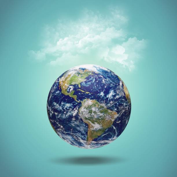Earth. Earth Model: Americas View - Isolated planet earth photos stock pictures, royalty-free photos & images