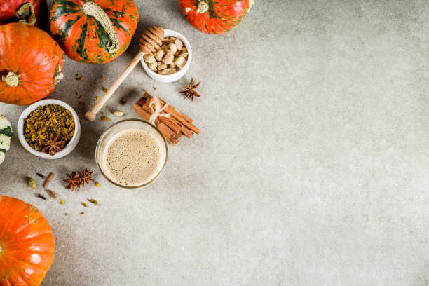 istock Spicy pumpkin coffee latte 1044793140