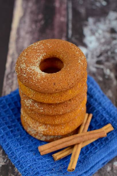 Pumpkin donuts with cinnamon sugar