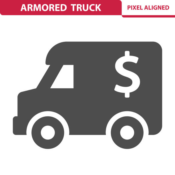 Armored Truck Icon Professional, pixel perfect icon, EPS 10 format. armored truck stock illustrations