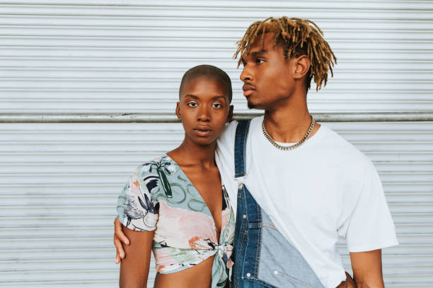 istock African american couple posing by a wall 1044821238