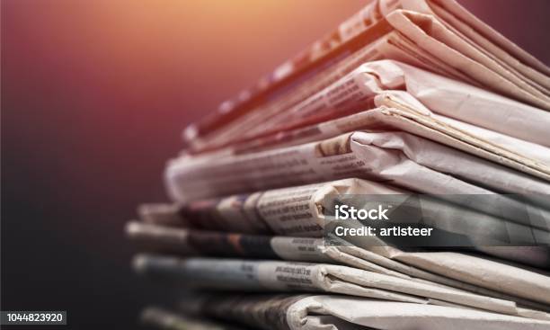 Journalism Stock Photo - Download Image Now - Newspaper, Stack, The Media