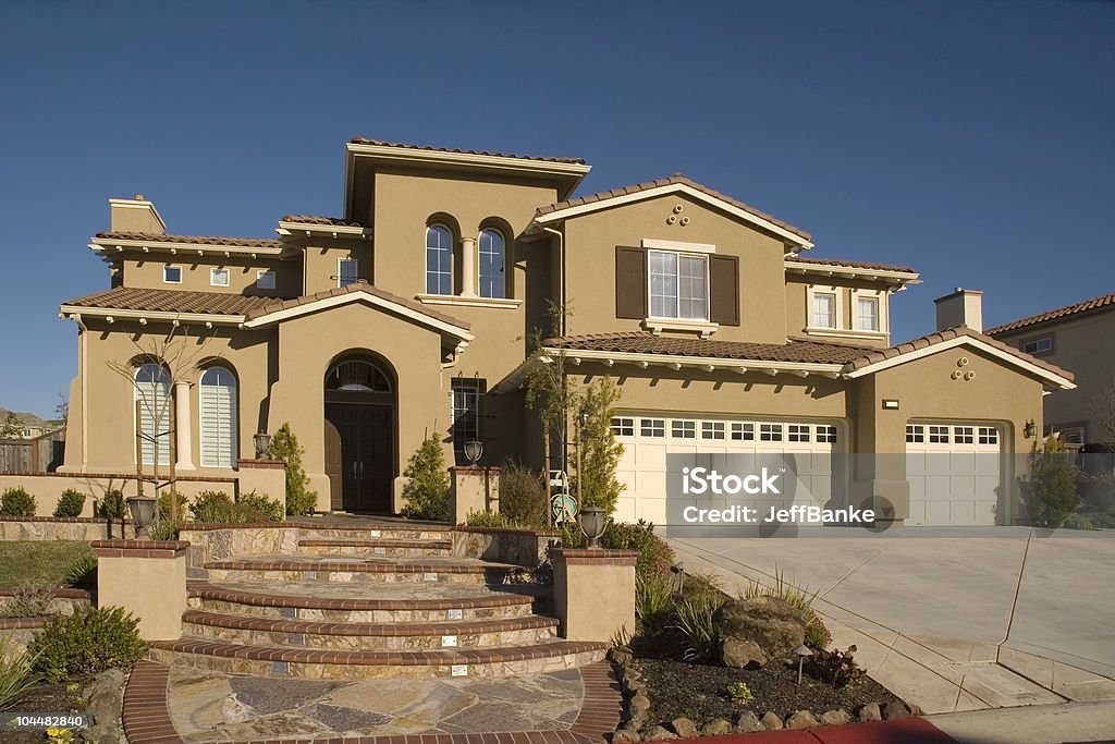 Custom home  Stucco Stock Photo