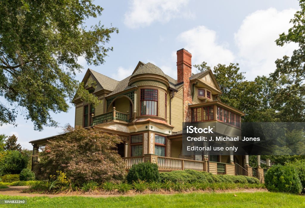Harper House Hickory, NC, USA-19 August 2018: The Harper house  was built in 1887, and is considered one of the finest examples of Queen Anne design in the state. House Stock Photo