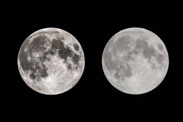 full moon with two exposures at night - 3109 imagens e fotografias de stock