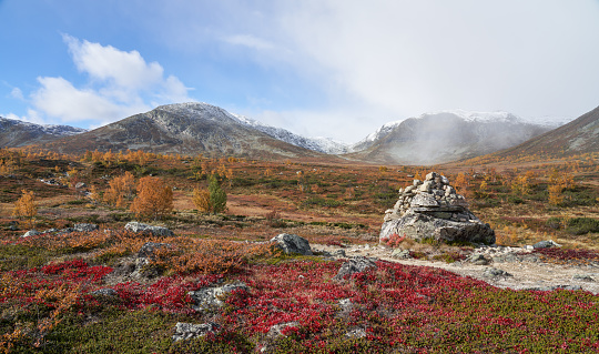 Bulidalen mountain area with autumn colors.