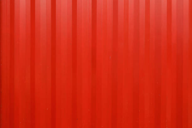 istock Red color of steel wall container 1044833728