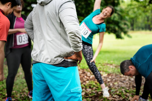 istock Group of diverse athlete are stretching their muscle 1044836528