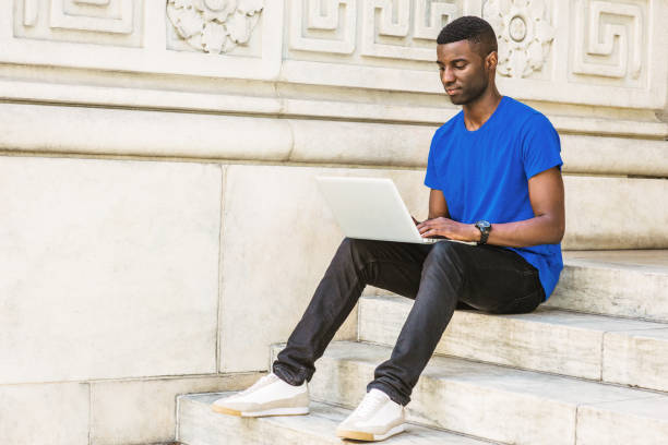 istock Young African American college student studying in New York 1044836886