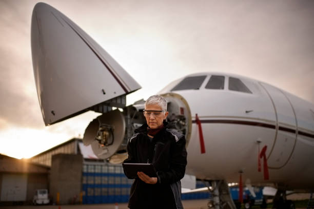 istock Female aircraft mechanic 1044847592