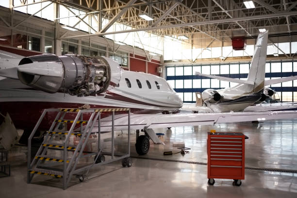 istock Aircraft in the hangar 1044848294