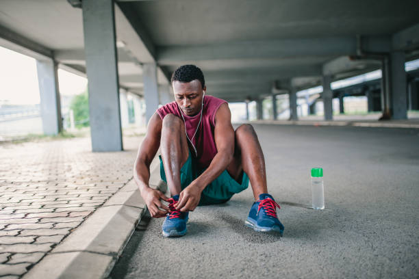 istock African American athlete resting after training 1044851052