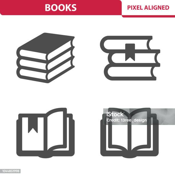 Büchersymbole Stock Vektor Art und mehr Bilder von Icon - Icon, Lesezeichen, Buch