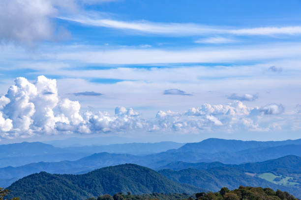 istock Blue sky and mountain in early autumn 1044852588