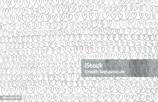 istock Pencil hearts chains background pattern 1044859100