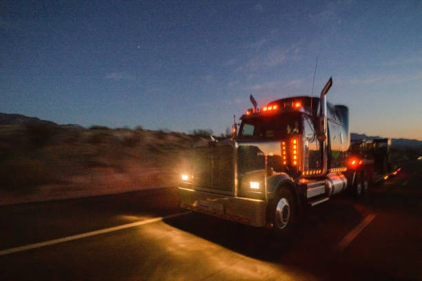 istock Long Haul Semi Truck Speeding Down Highway 1044859264