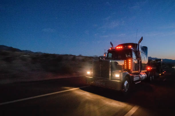 istock Long Haul Semi Truck Speeding Down Highway 1044859284